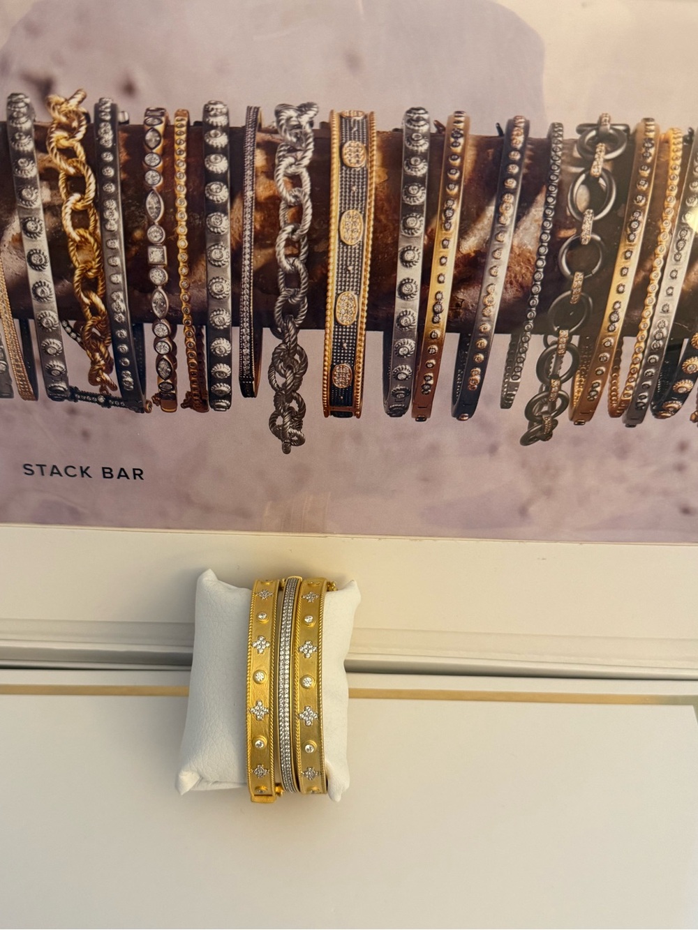 Freida ROTHMAN Stack of 3 Oval Hinged Bangles!
